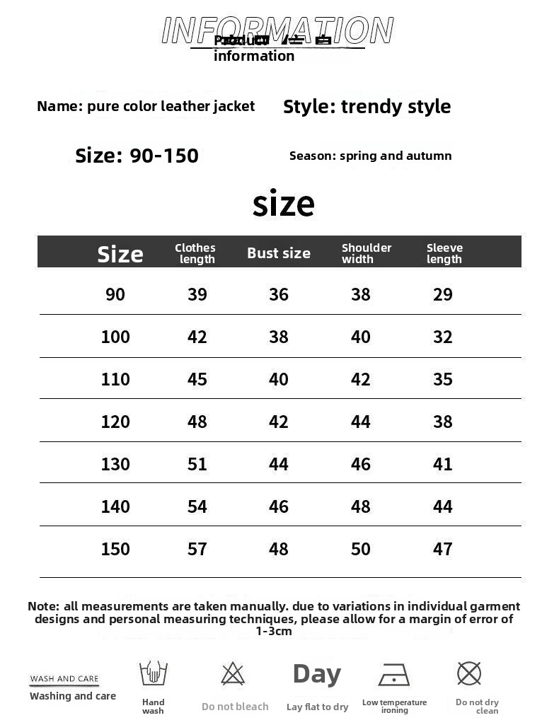 Boys Leather Jacket Stylish Spring Autumn Jacket For Children_voghion.com