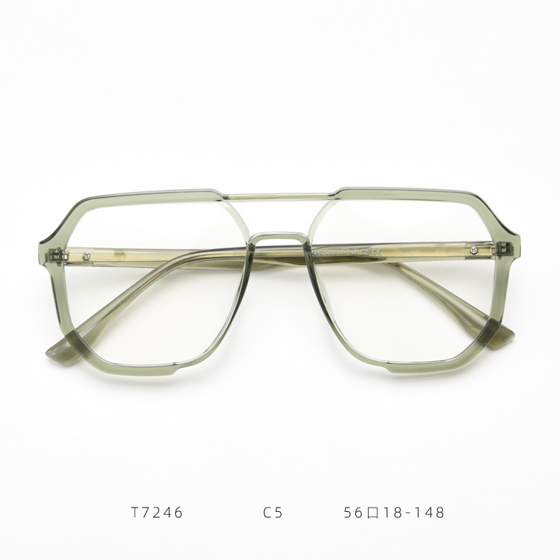 Trendy Unique Prescription Glasses Frames Retro TR90 Double Bridge For Men And Women Popular Street Style New_voghion.com