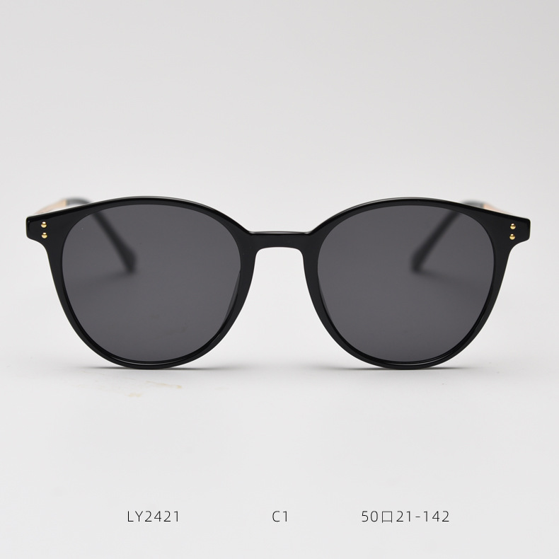 Retro Round Polarized Sunglasses Tortoiseshell Tr90 Unisex Style_voghion.com