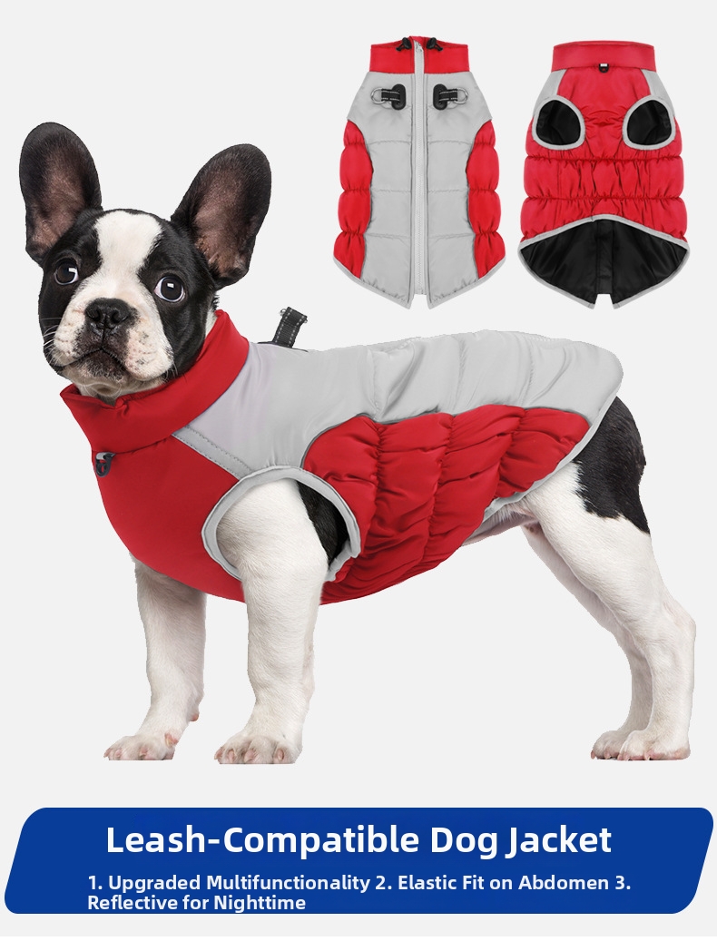 Warm Winter Dog Coat Reflective Cotton Puffer Jacket For Dogs_voghion.com