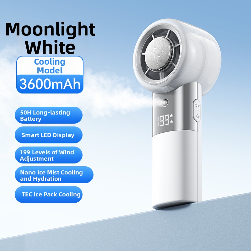 Handheld Mini Fan High Power USB Airflow Spray Cooling Fan Portable Ice Compress Fan For Home Appliances_voghion.com