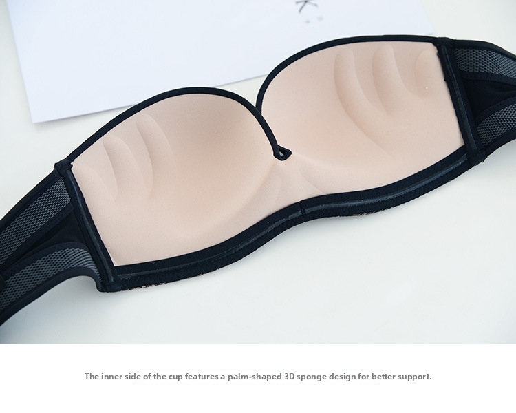 Women's Strapless Bra Lace Miracle Push-up Invisible Underwear_voghion.com