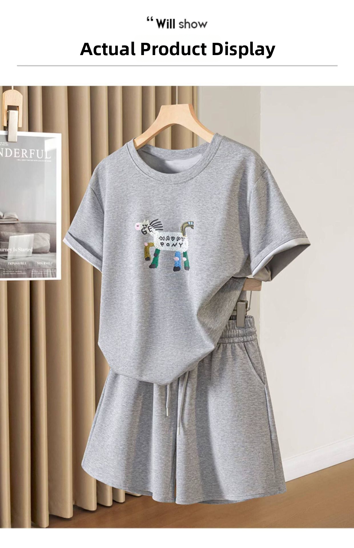 Plus Size Women's Fashion Set Short Sleeve T-Shirt And Shorts Simple Sporty Casual Two Piece Set New_ecoleips.com