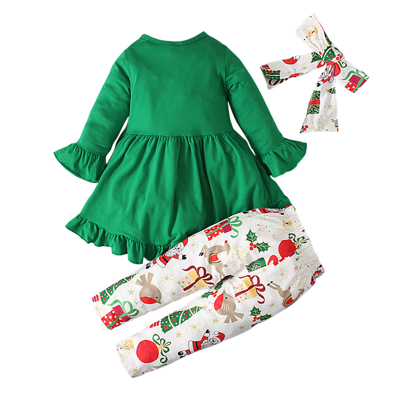 Completo natalizio bambina 3 pezzi abito e pantaloni natalizi_voghion.com