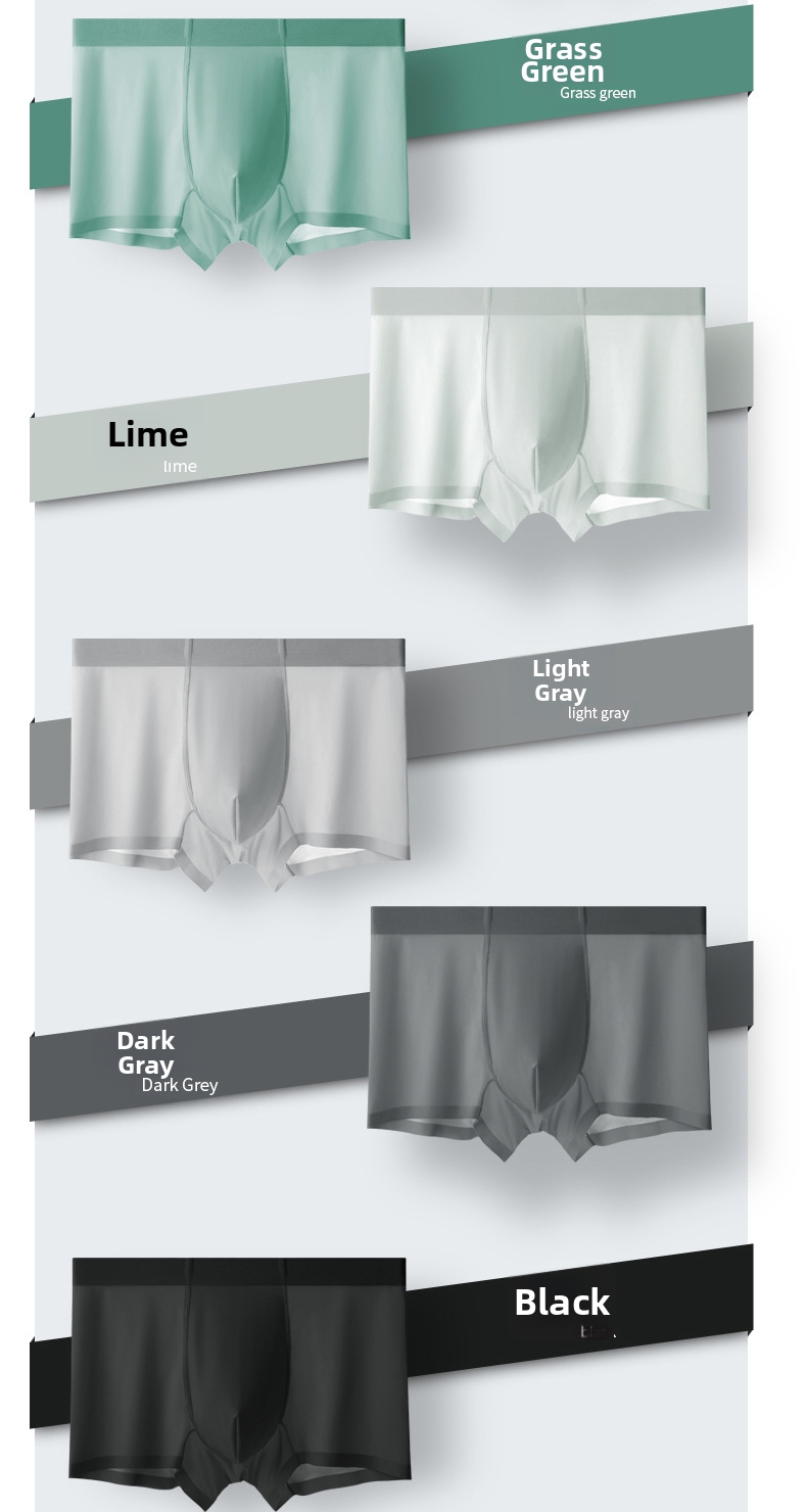 Men's Boxer Briefs Moisture Wicking Antibacterial Breathable Trunks_voghion.com