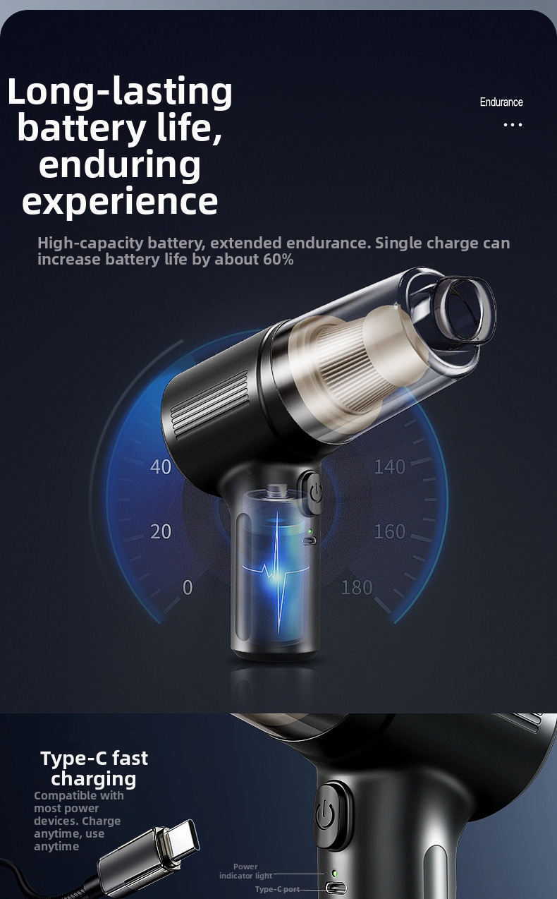 Cordless Handheld Vacuum Cleaner For Car And Home High Power Mini_voghion.com