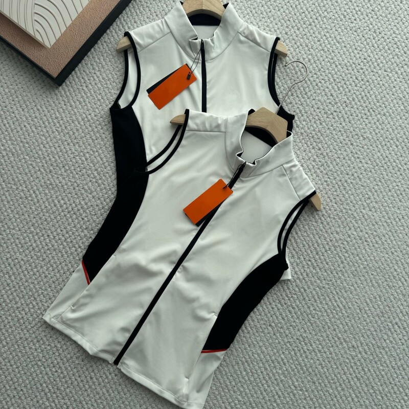 Contact Customer Service~ Domestic Brand Golf Vest for Women, Spring/Summer Casual Sports Color-Blocking Slim-Fit Stand-Up Collar Quick-Dry Vest Contact Customer Service~ Domestic Brand Golf Vest for Women, Spring/Summer Casual Sports Color-Blocking Slim-Fit Stand-Up Collar Quick-Dry Vest