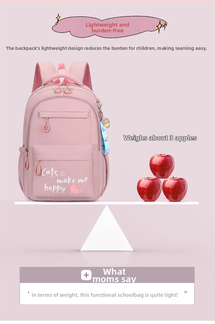 Lightweight Large Capacity Casual Backpack For School Girls_voghion.com