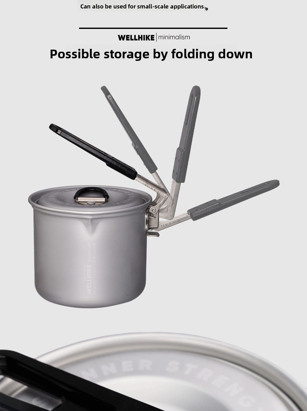Mini aluminum alloy pot for hiking and trekking