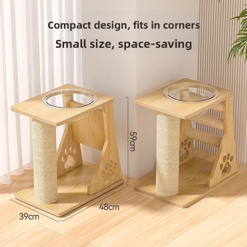 Large Luxury Cat Climbing Frame Multi Layer Integrated Cat Toy with Climbing Pillar And Bed Cat Tree for Kitten_voghion.com