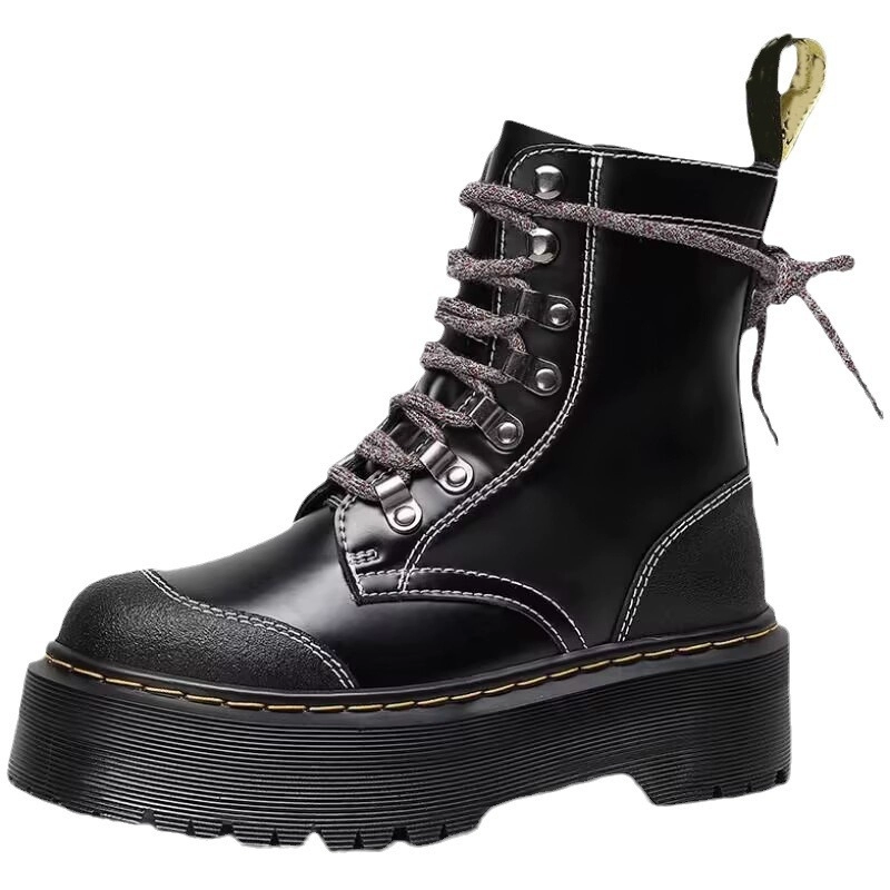 Ян Ми, женские сапоги, кожаные туфли с ремешком на шнуровке