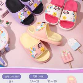 新款儿童卡通夏季哪吒男童女童室内拖鞋宝宝2025软底居家防滑百搭