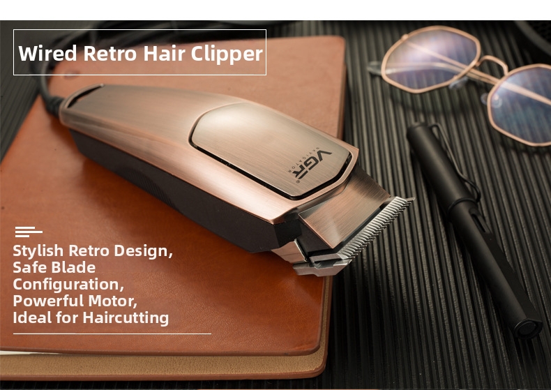 Professional Electric Hair Clipper For Slicked Back Gradient Styles_voghion.com
