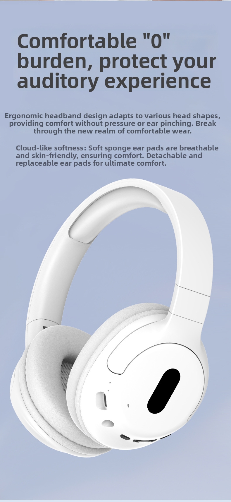 Wireless Over-ear Headphones Bluetooth Noise Cancelling Headset_voghion.com