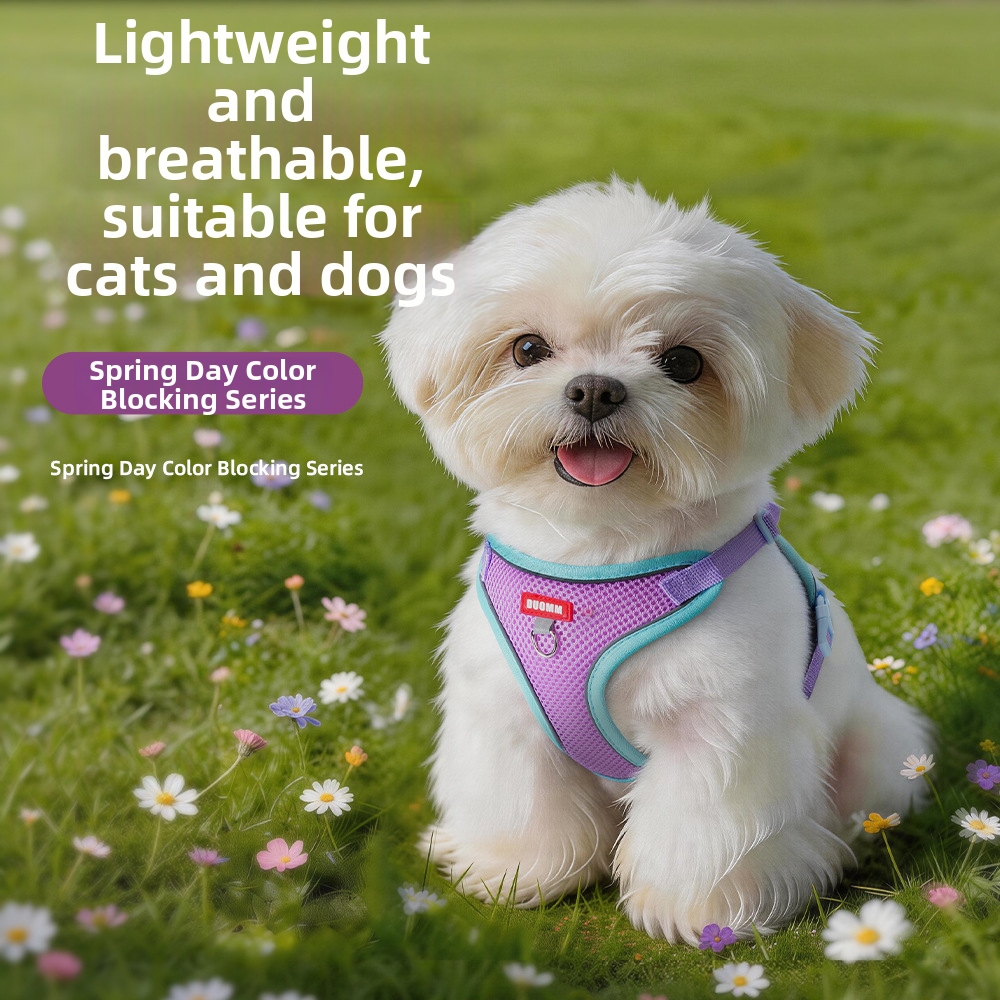 Reflective Breathable Dog Leash Vest Anti Breakage Outdoor Cat Leash Suitable For Both Cats And Dogs_voghion.com