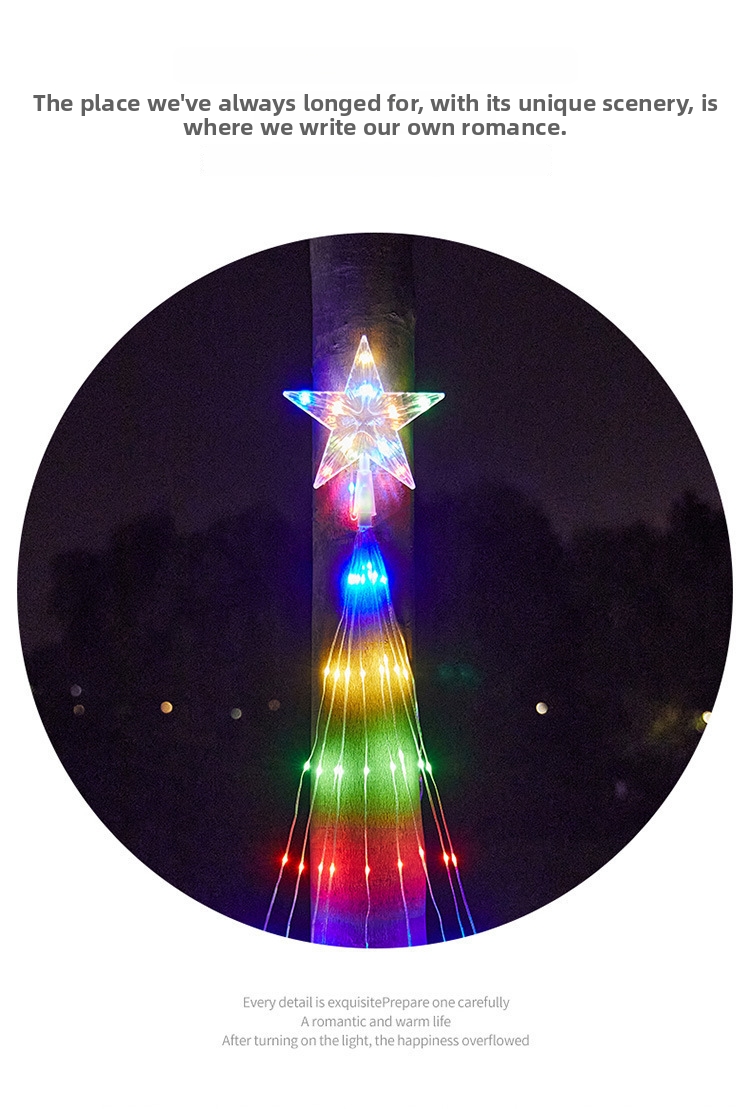 Luci led a stella cadente per giardino e decorazioni natale_voghion.com