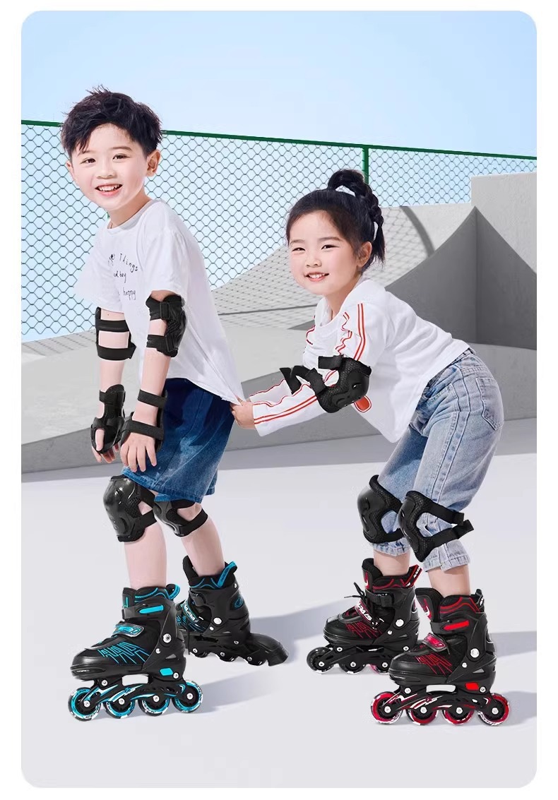 Rollers professionnels avec roues lumineuses et protections_voghion.com