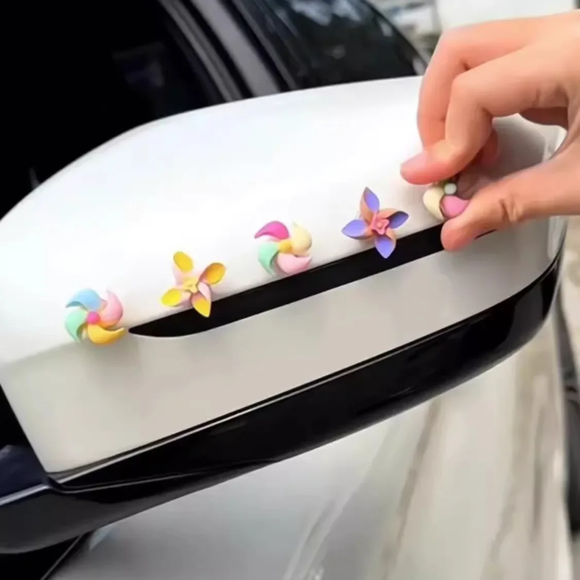 Electric car, nail decoration, cute accessory, windmill toy, bike, rear view mirror, decorations