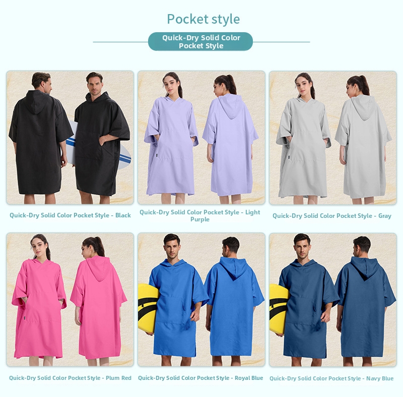 Brzosušeći surf ogrtač pončo za plivanje i plažu_voghion.com