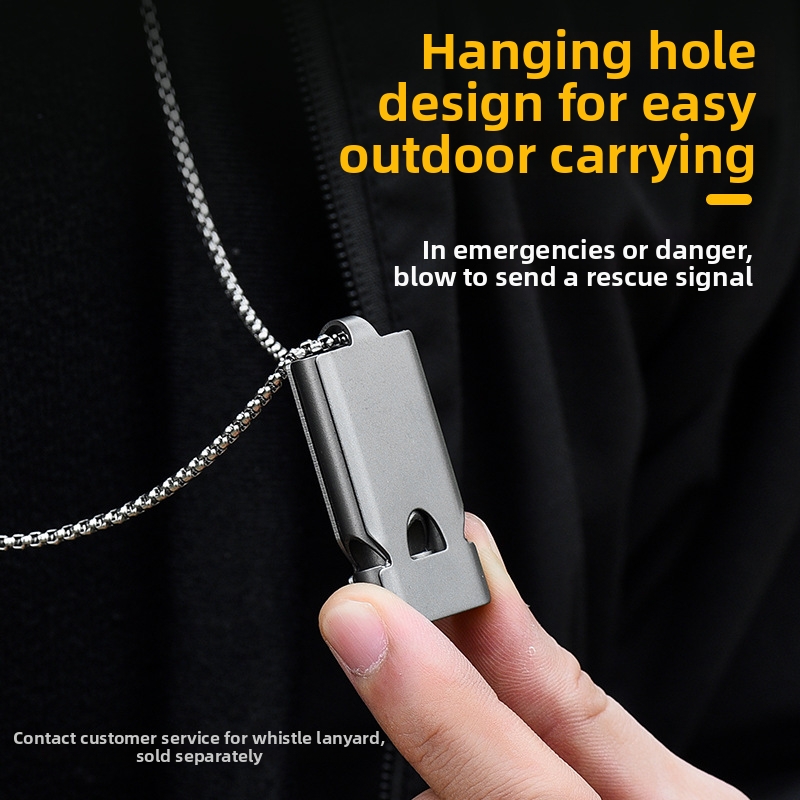 Titanium Alloy Triple Tube Survival Whistle High Volume Outdoor Emergency EDC Tools_voghion.com