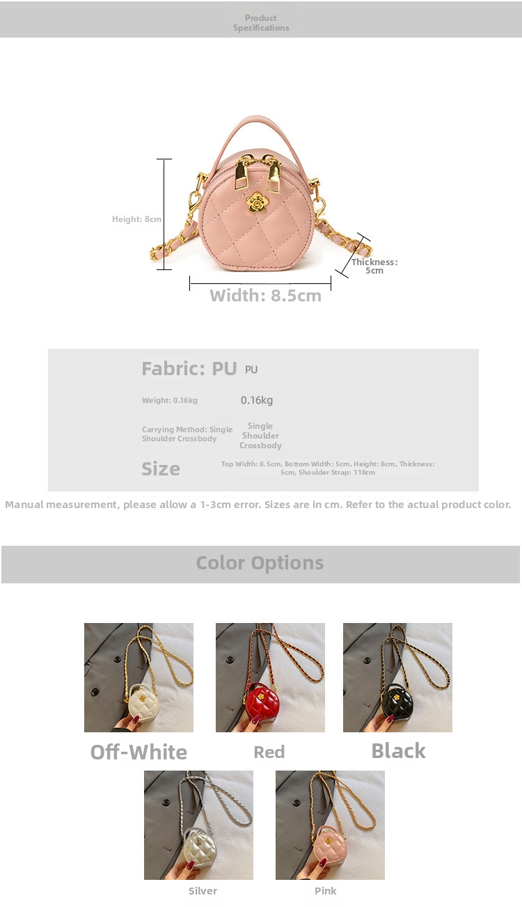 Kinder Umhängetasche Camellia Mini Steppmuster Handtasche_voghion.com