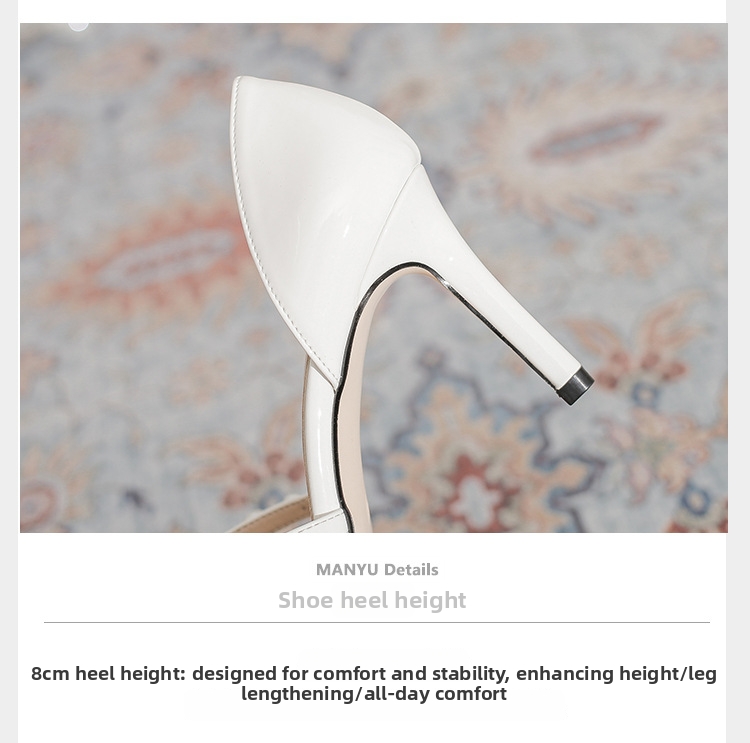 Women's Pearl Hollow Single Shoes A12 Stiletto Heel Pointed Toe Low Mouth Fashion High Heels Bridesmaid Banquet Wedding_vogvips.com
