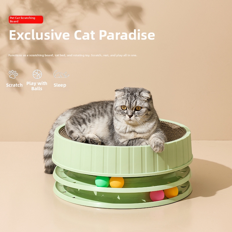 Großer runder Katzenkratzbaum, robust und verschleißfest, Katzenbett, Haustierbedarf, versandkostenfrei_voghion.com