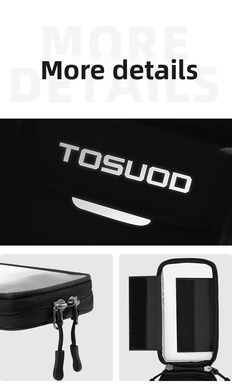 Bolsa de quadro para bicicleta impermeável com porta telemóvel_voghion.com