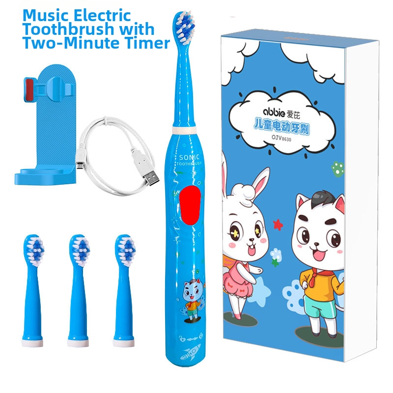 Rechargeable Electric Toothbrush for Children IPX7 Waterproof Multi-Functional Self Developed Home Personal Care Appliances_voghion.com