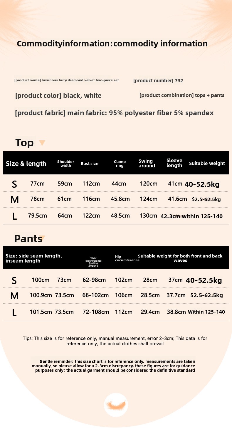 Dam pyjamasset guld diamant fleece varm långärmad nattkläder_voghion.com