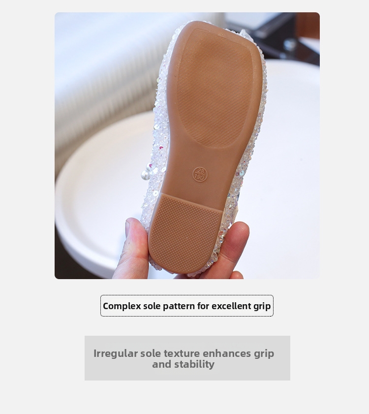Glitzernde Prinzessin Ballerinas Für Mädchen Mit Schleife, Weich_voghion.com