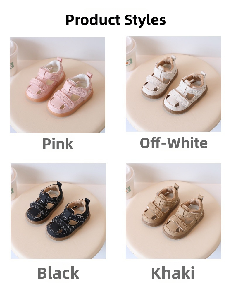 Baby Sandals Soft Sole Closed Toe Walking Shoes For Girls Boys_voghion.com