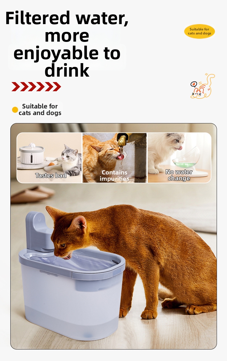 Smart trådlös vattenfontän för hund och katt med filter_voghion.com