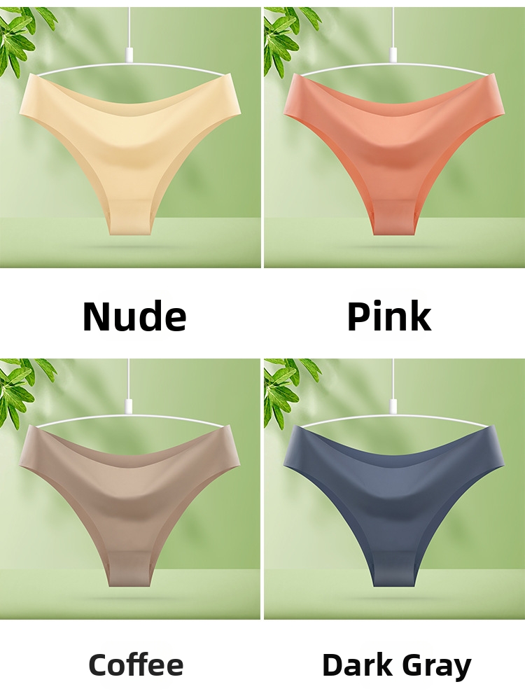 Women's Seamless Ice Silk Bikini Briefs Breathable Underwear_voghion.com