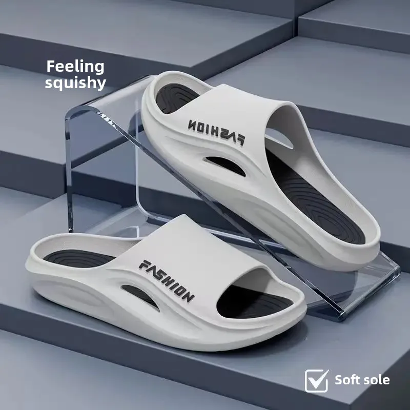 Men's summer slippers platform, beach deodorized non-slip slide indoor