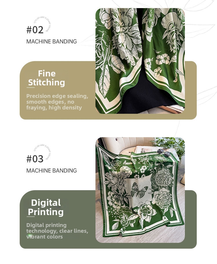 Foulard in finta seta donna sciarpa quadrata elegante grande_voghion.com