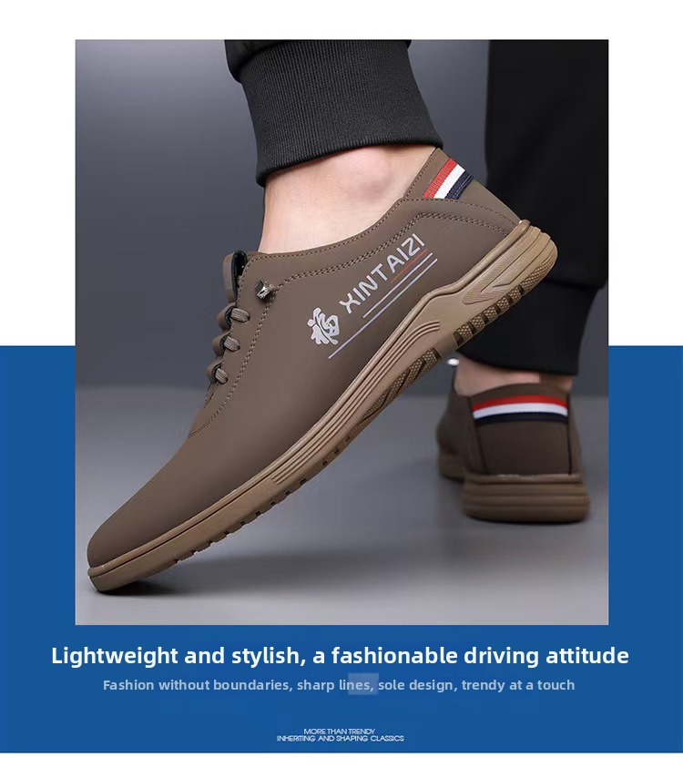 Chaussures en cuir pour hommes, collection printemps 2025, décontractées, à enfiler, semelle souple, confortables, blanches et noires, en microfibre et cuir PU. Directement de l'usine._voghion.com