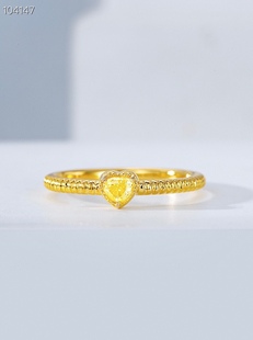 Yellow Diamond Love with plain ring stripe retro ring arm can be salt sweet hands very fried main diamond 12-14 points