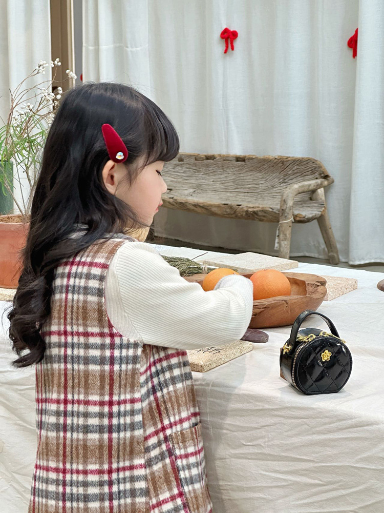Kinder Umhängetasche Camellia Mini Steppmuster Handtasche_voghion.com