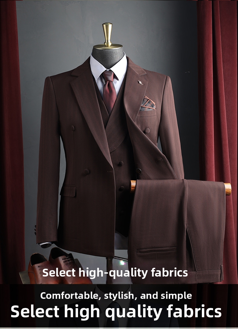 Men's Business Suits Formal Wear Professional Interview Attire Casual Performance Suit For Engagement_viptrois.com
