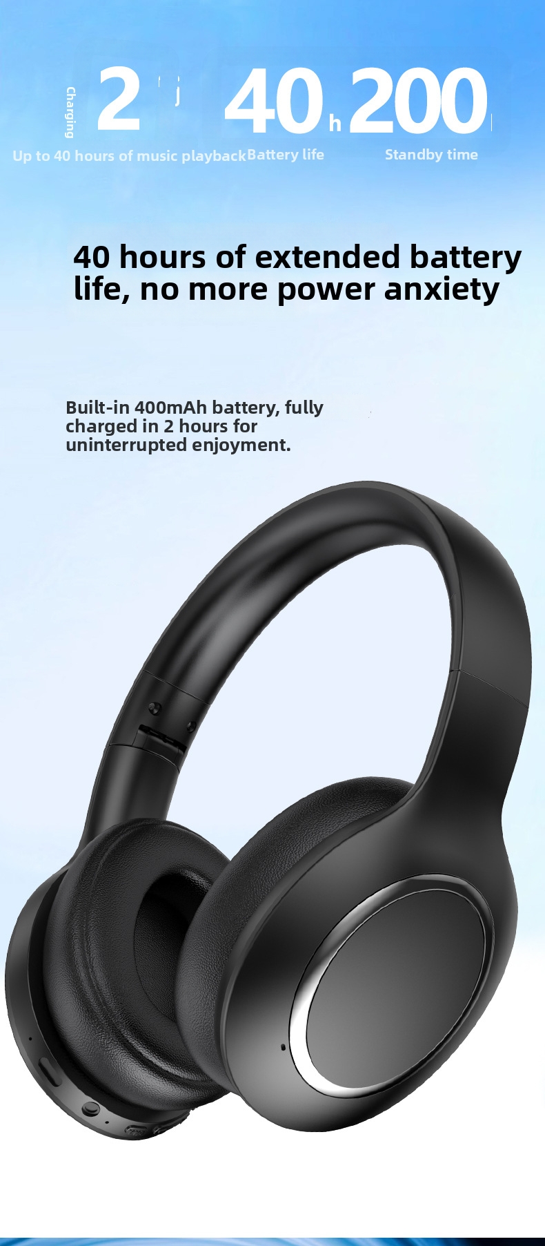 Écouteurs intra-auriculaires Bluetooth True ANC P6066 avec réduction de bruit active et longue autonomie pour la musique et les jeux._voghion.com