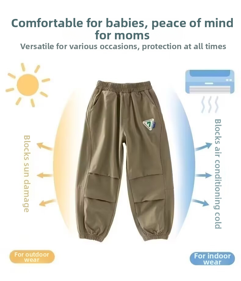 Boys Ice Silk Quick Drying Mosquito Proof Pants For Summer Sport_voghion.com