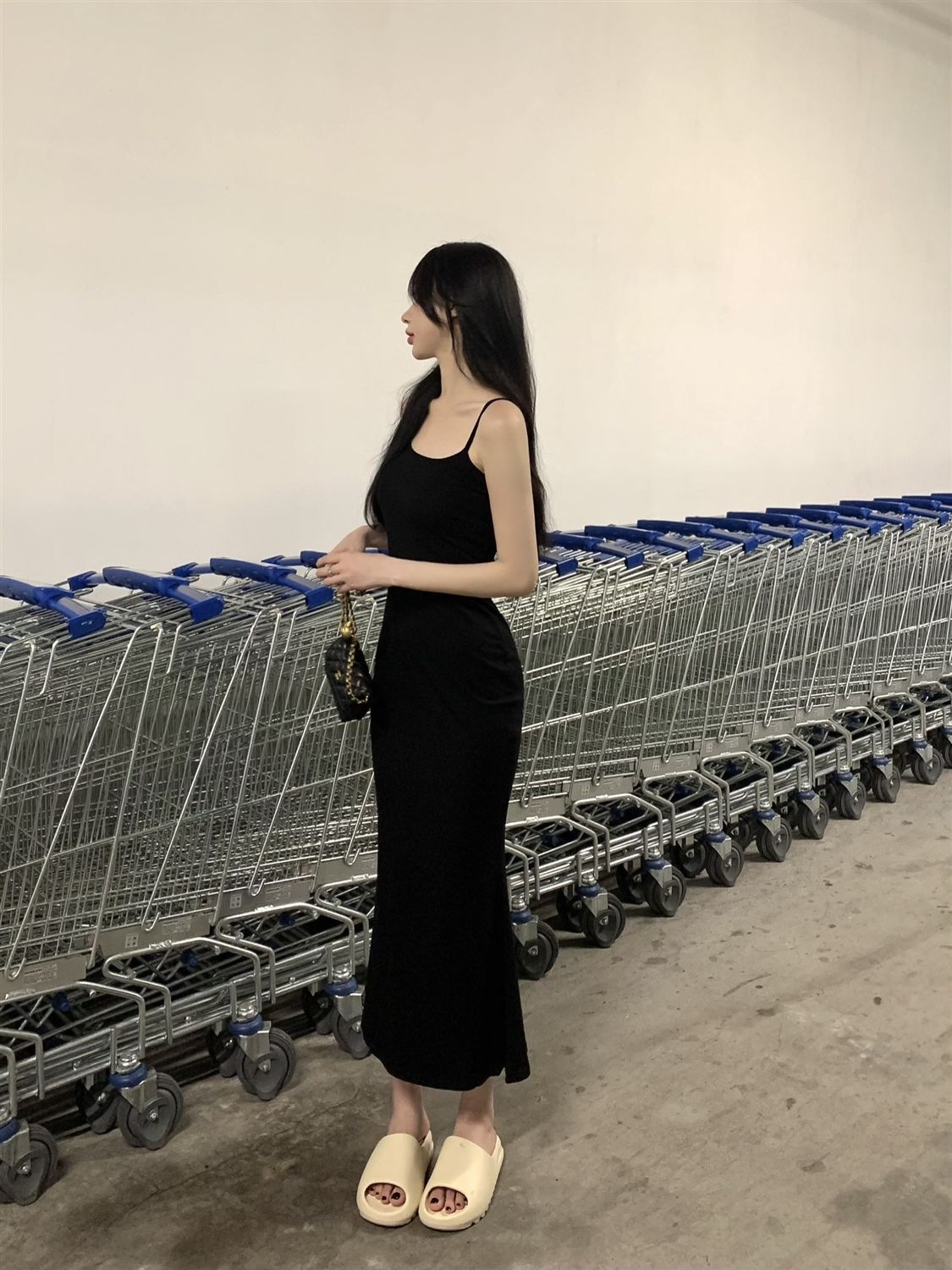 Women's Sleeveless Waist Slimming Dress Sweet Spicy Backless Suspender Short Pure Fishtail Bodycon Summer Casual Elegant Fashion_ecoleips.com