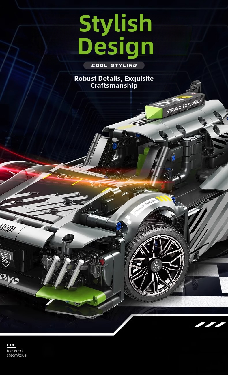 Kompatibles Darth Vader Apollo Supercar Cyber ​​Rambo ferngesteuertes Rennauto-Bausatz-Modellspielzeug_voghion.com