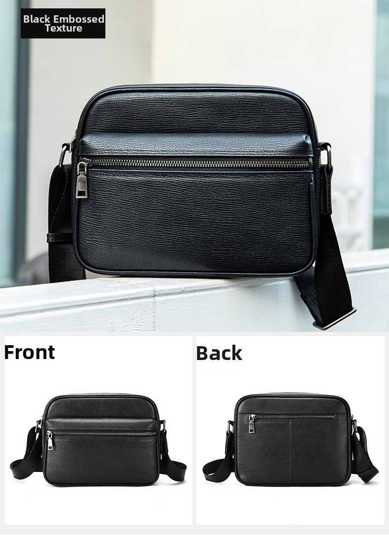 Borsa a tracolla uomo in vera pelle design orizzontale_voghion.com