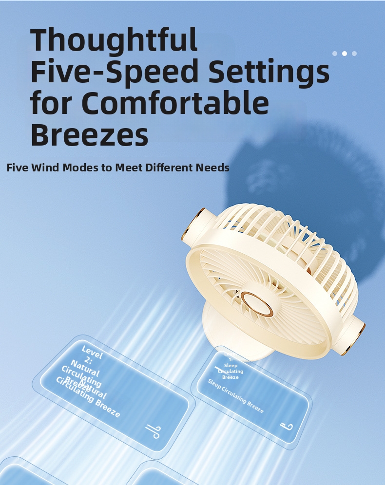Usb Portable Clip Fan Rechargeable Desktop Fan For Student Dorm_voghion.com