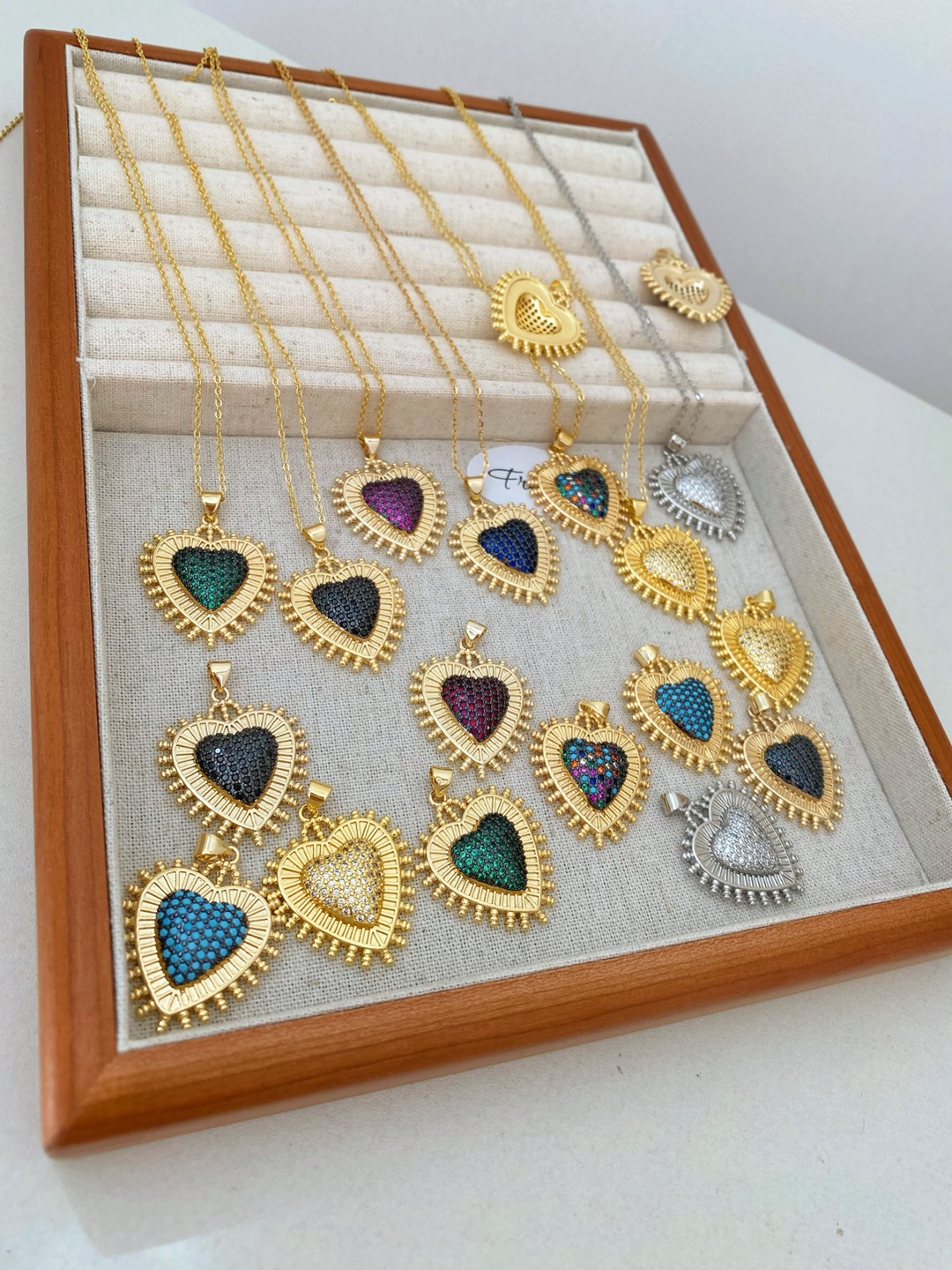 Daily Occasion Copper Material Wholesale Jewelry Vintage Style Heart Shape Copper Zircon Plating