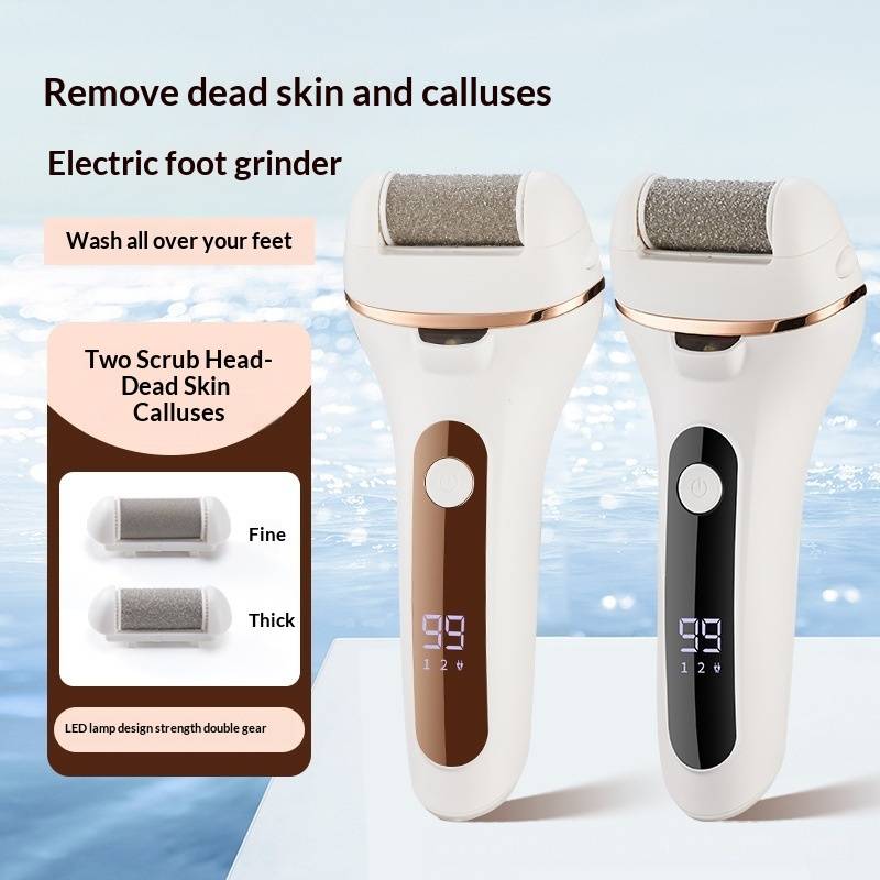 Electric Foot File Rechargeable Digital Display Callus Remover Washable Pedicure Tool_voghion.com