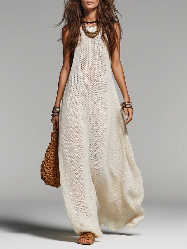 2026 European and American Temu Cross-Border Amazon Independent Site Western Bohemian Casual Sleeveless Knitted Dress 2026 European and American Temu Cross-Border Amazon Independent Site Western Bohemian Casual Sleeveless Knitted Dress