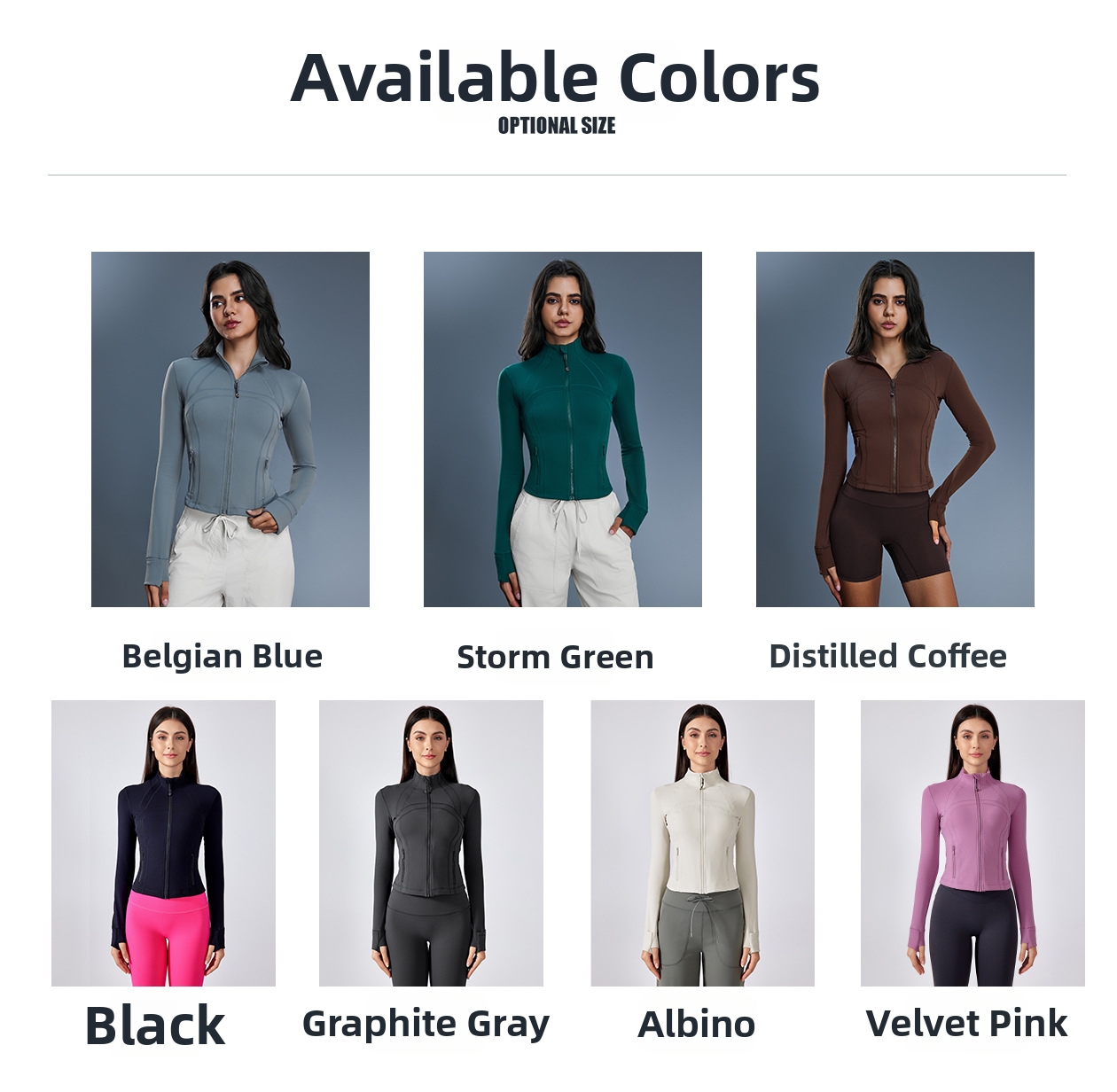 Women's Long Sleeved Yoga Sports Jacket Elastic Zipper Running Fitness Top Autumn Winter New_ecoleips.com